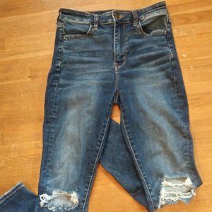 Medium Wash Super High-Rise Skinny Jeans